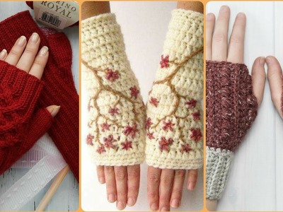 Modern and stylish crochet fingerless gloves free patterns for women's
