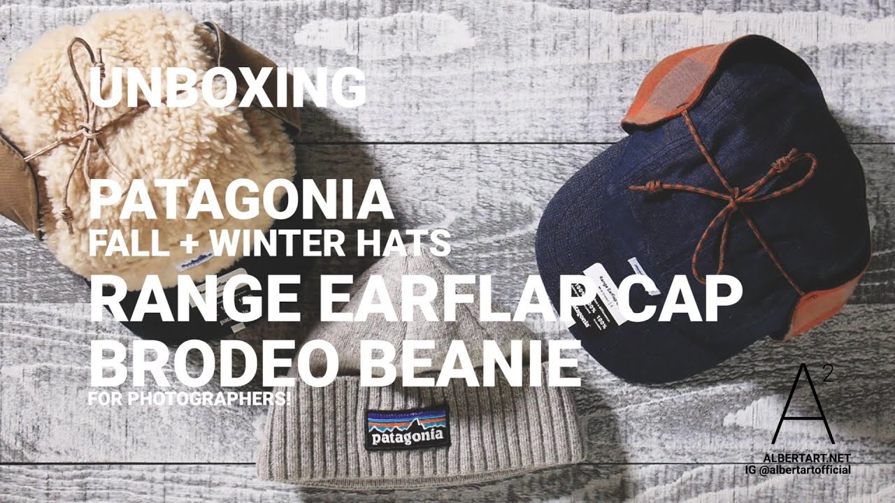 PATAGONIA HATS! UNBOXING RANGE EARFLAP CAP AND BRODEO BEANIE UNBOXING FIT CHECK #patagonia #unboxing