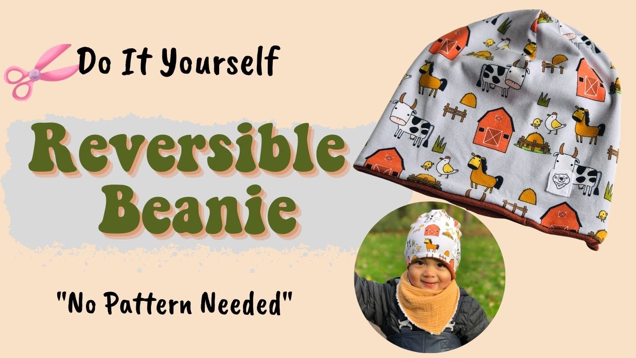 Reversible Beanie | DIY | No Pattern