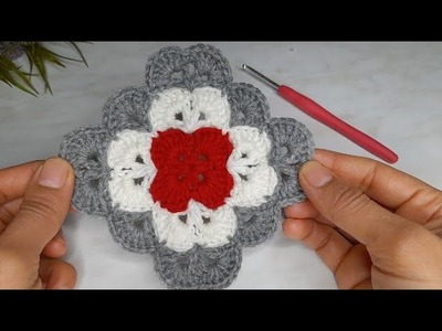 Super easy crochet tutorial for beginners.Crochet square for baby blanket,scarf or shawl
