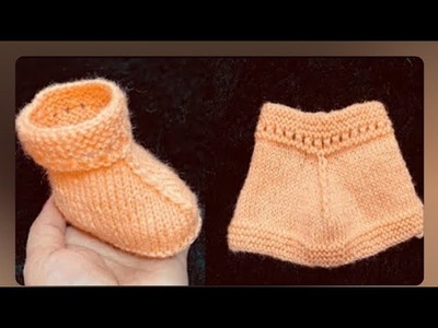 Very easy knitting baby booties. baby shoes. baby socks @nirmalsiwach7284