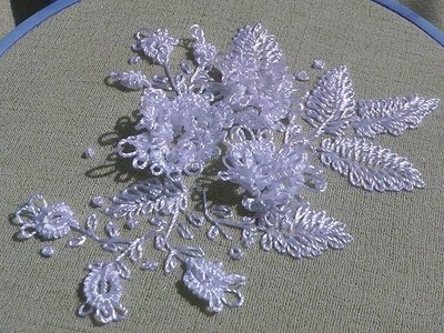 White Rose - Hand Embroidery: Needle Tatting For Beginners