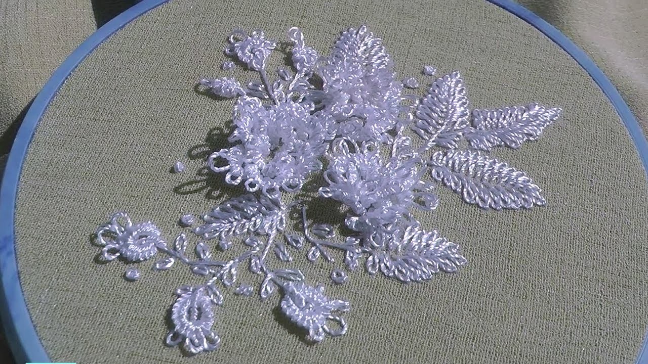 White Rose - Hand Embroidery: Needle Tatting For Beginners