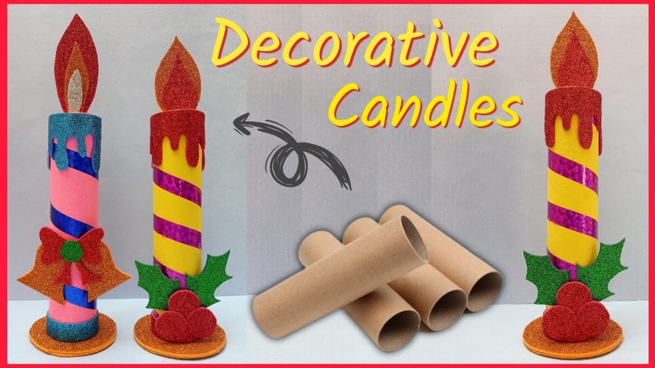 2 Easy DIY Christmas Candle Making at Home.Home Decoration for Christmas.Christmas Decorations.DIY