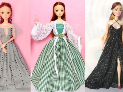3 Diy Doll mini  Gown | How To Make Doll Dress | D Creating