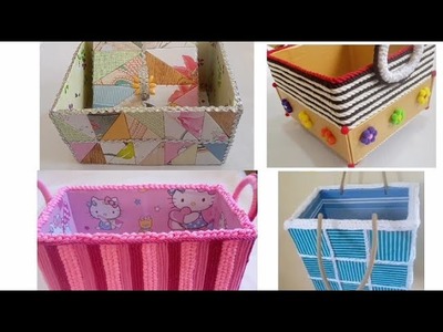 4 Useful And Creative Idea To Recycle. Reuse Cardboard. Cardboard Craft Idea. Reuse Idea