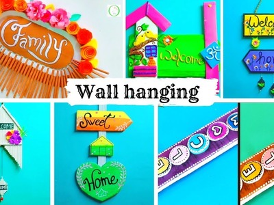 9 Quick Easy Paper Wall Hanging Craft Ideas. Cardboard Reuse. Door Nameplates. DIY Room Decor