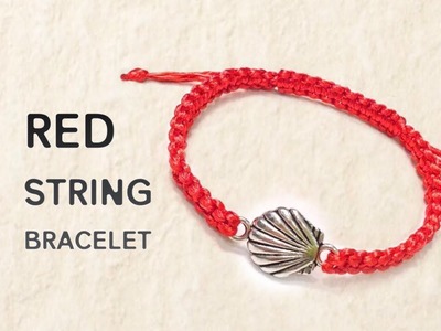 Adjustable Macrame Bracelet | How to tie a Sliding Knot | Red String Bracelet Tutorial | DIY Jewelry