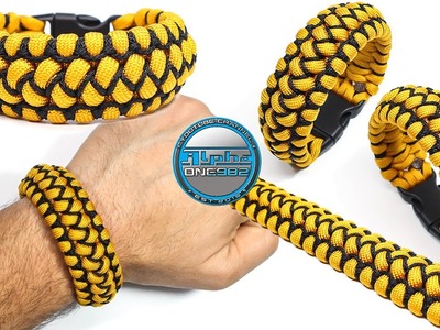 Amazing Paracord Bracelet Saturn Stitched with Micro cord Knots Tutorial DIY