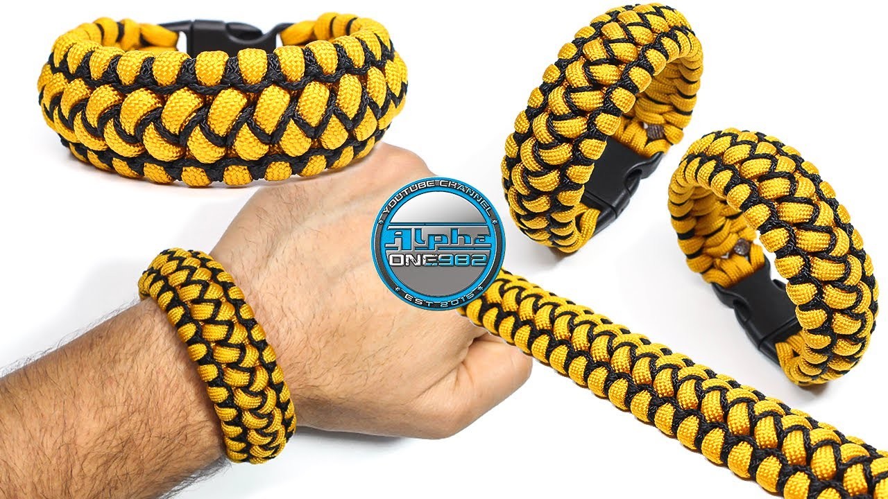Amazing Paracord Bracelet Saturn Stitched with Micro cord Knots Tutorial DIY