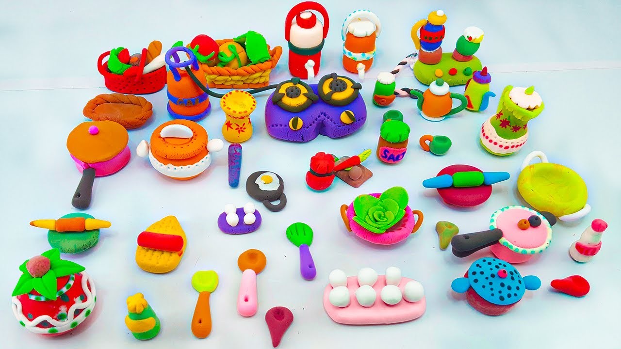 Amazing technique make kitchen set with polymer clay | Miniature clay kitchen set | Mr Clay