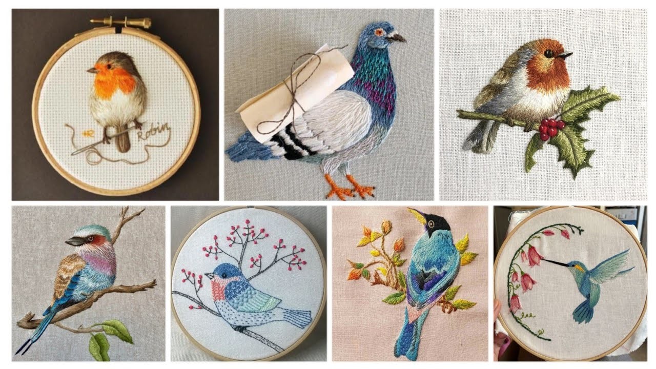 Birds embroidery designs. ???? bird embroidery @Heavenly Handmade Creations