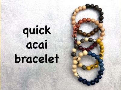 Bracelet with elastic cord tutorial #diyjewelry #jewelrymaking #açaí #bracelet #howto