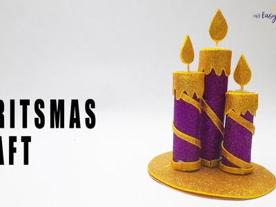 Christmas candle Design | Christmas decoration DIY | Easy craft |#love #christmas #art