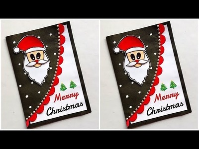 Christmas greeting card making handmade. Easy Christmas card 2022. How to make Christmas card