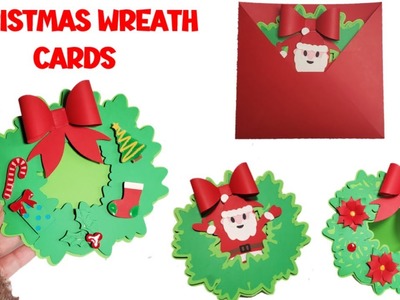 Christmas Wreath Cards - DIY Christmas cards