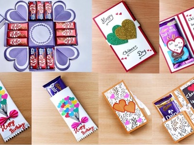 DIY - 4 Chocolate Cards for gift | Chocolate Gift Cards | Greetings card