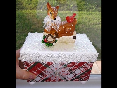 DIY~Adorable Vintage Candy Box Made W. Inexpensive Ornament!