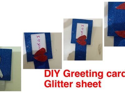 DIY GREETING CARD MAKING BY GLITTERSHEET||#diygreetingcard #foamsheetcrafts