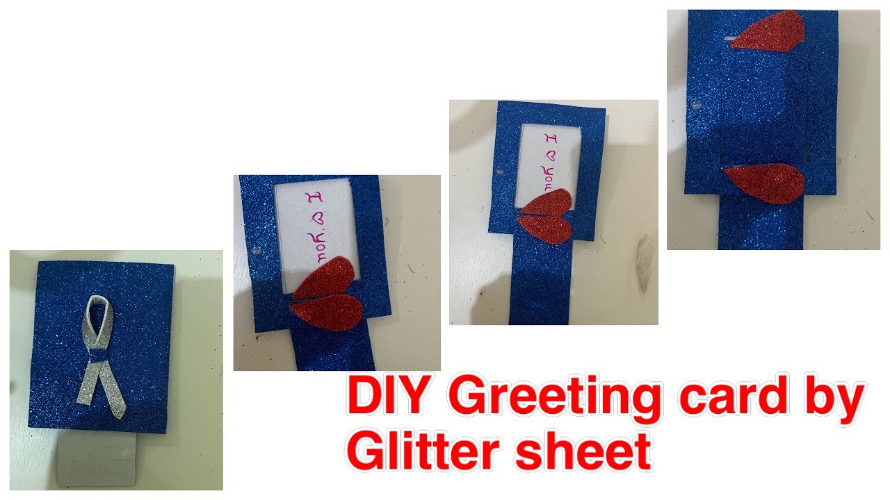 DIY GREETING CARD MAKING BY GLITTERSHEET||#diygreetingcard #foamsheetcrafts