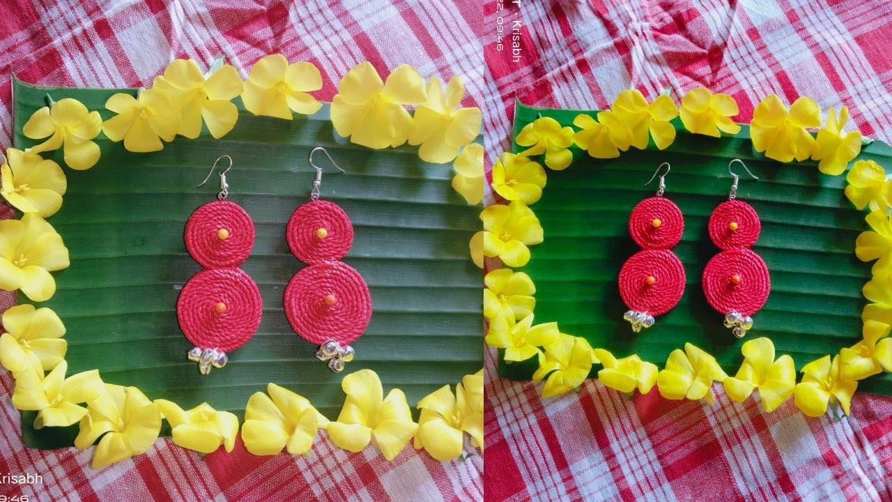 ##DIY handmade thread earrings making video ???? Bhagabati Creations. Subscribe my channel ????????????