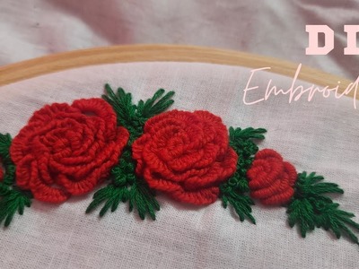 DIY Heart Embroidery Easy Design ( Part -1 )
