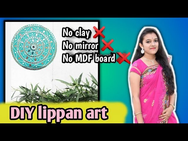 DIY Lippan Art without clay and mirror | Mud Mirror Work | DIY Wall Hanging Indian