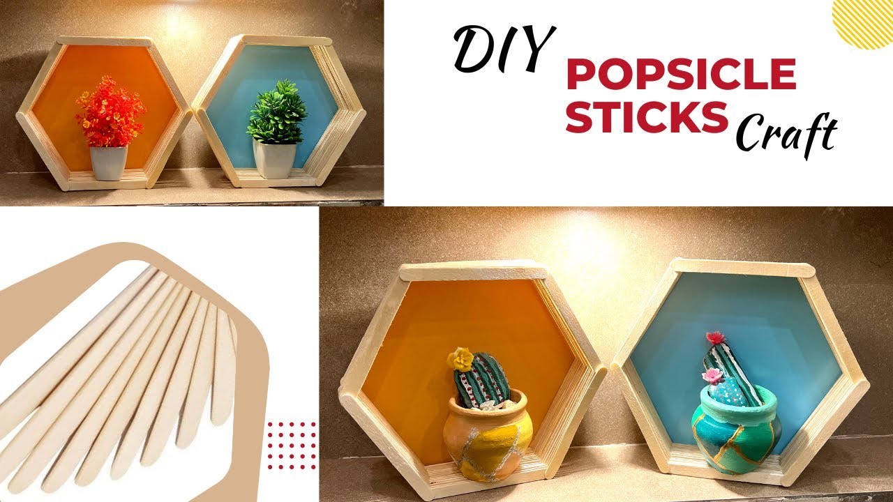 DIY Popsicle Sticks Craft| DIY Wall Shelf| Ice Cream Sticks Craft| 5 minutes Crafts| Diya Creativity