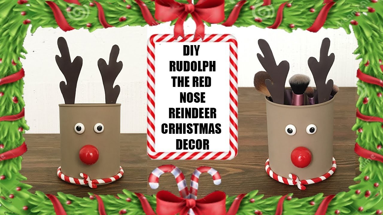 DIY Rudolph The Red Nose Reindeer Christmas Décor