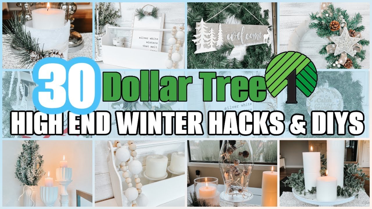 Dollar Tree WINTER DIYS | High End DIYs that are (QUICK and EASY) 2022