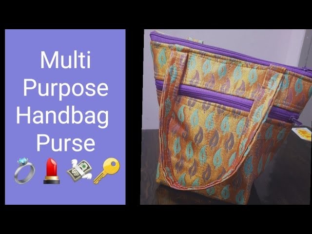 Double Zipper Pocket  #minibag #diybags #howtomakeahandbagcuttingandstitching #bagmakingathome #how