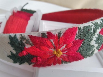 Hand embroidered headband –a lovely gift on Christmas & New Year │DIY│Làm băng đô–quà cho Giáng sinh