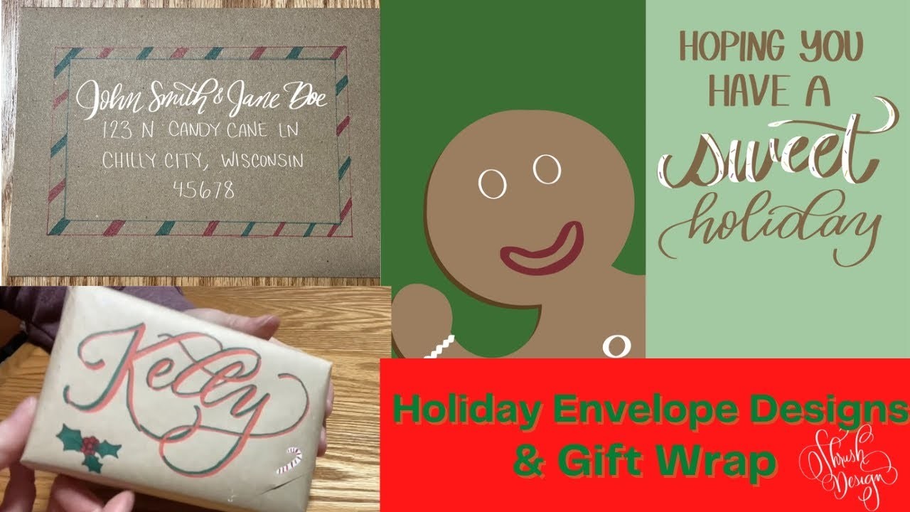 Holiday Envelopes & Gifts  | Part 2 | Handwritten Holiday Envelope Designs | Christmas Cards | DIY