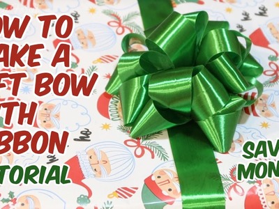 How To Make A Gift Bow With Ribbon ???? Ribbon Bow Tutorial