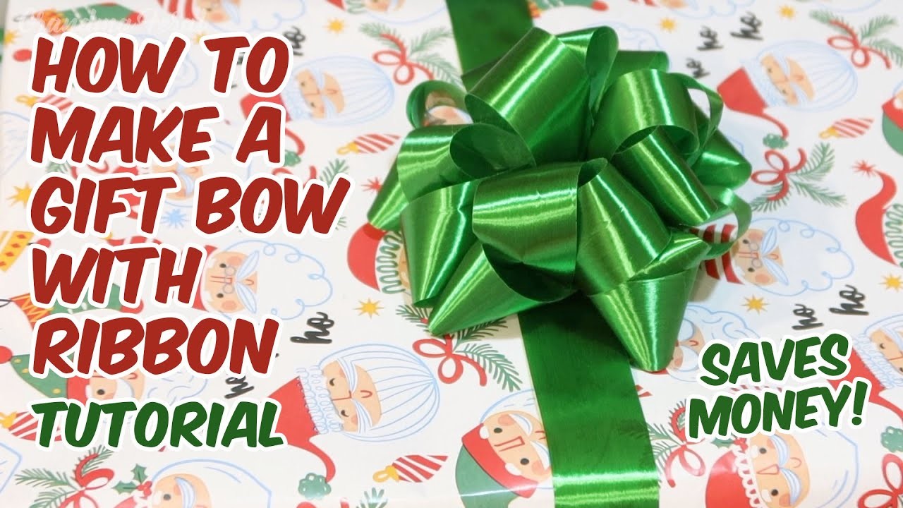 How To Make A Gift Bow With Ribbon ???? Ribbon Bow Tutorial
