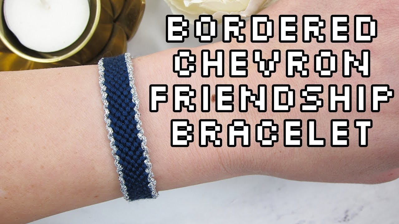 How to make bordered friendship bracelet | VLATKAKNOTS TUTORIALS