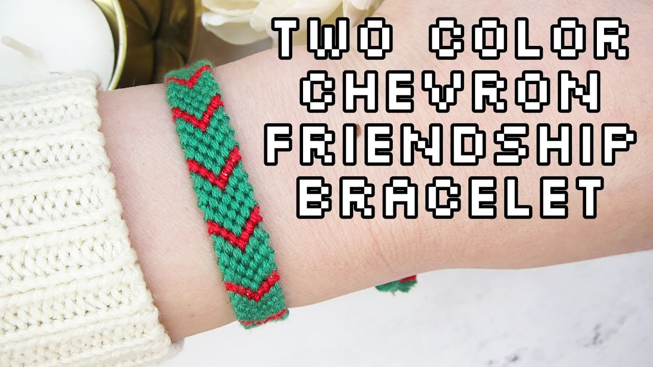 How to make chevron bracelet with 2 colors | VLATKAKNOTS TUTORIALS