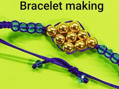 How to make macrame Bracelet.paracord bracelet making tutorial #howtomake #braceletmaking #handmads