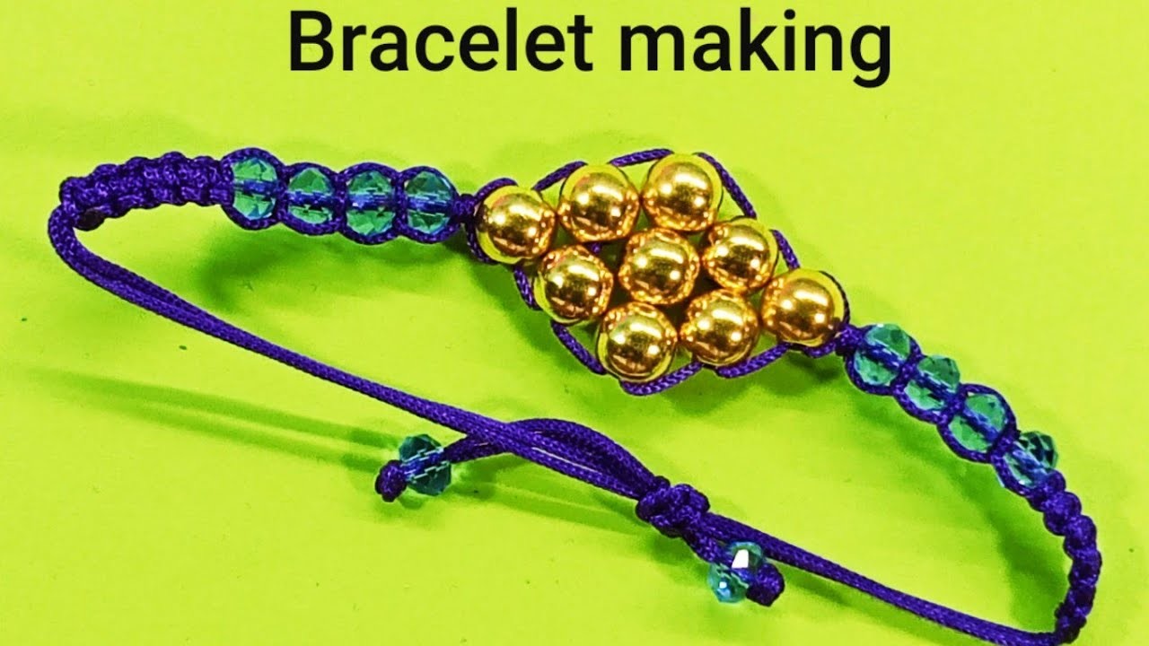 How to make macrame Bracelet.paracord bracelet making tutorial #howtomake #braceletmaking #handmads