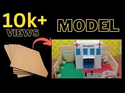 How to make paper Hospital _ Card board DIY hospital model _ @bidballoon