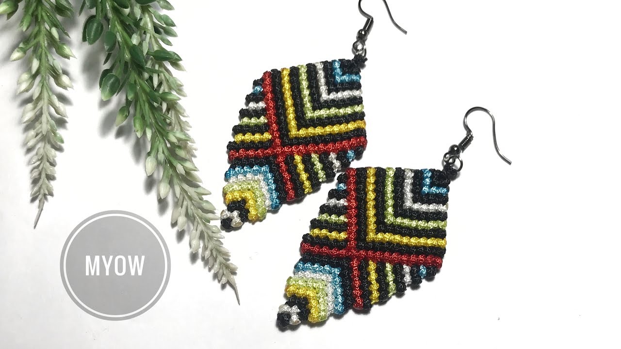 MACRAME RHOMBUS EARRINGS - DIY EARRINGS - MYOW 414