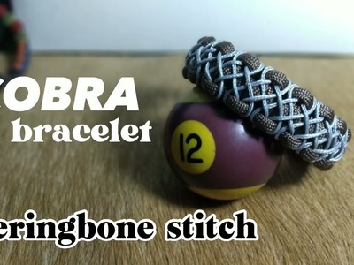 Make a Herringbone 1 stitch ( Paracord bracelet motif COBRA )