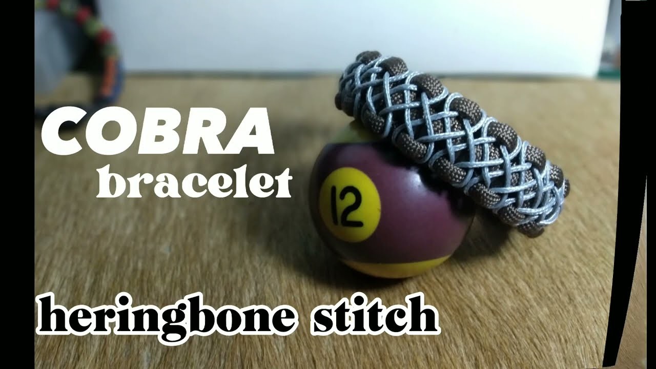 Make a Herringbone 1 stitch ( Paracord bracelet motif COBRA )