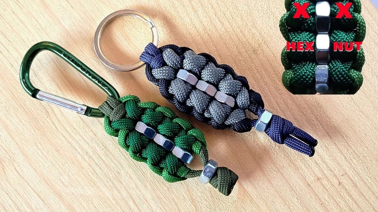 Make the " X Hex Nut X " Paracord Key Fob - Modified Sanctified Knot