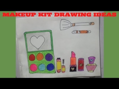 Makeup kit Drawing|| Easy Drawing ideas for kids and beginners|| #art #drawingtutorial #howtodraw