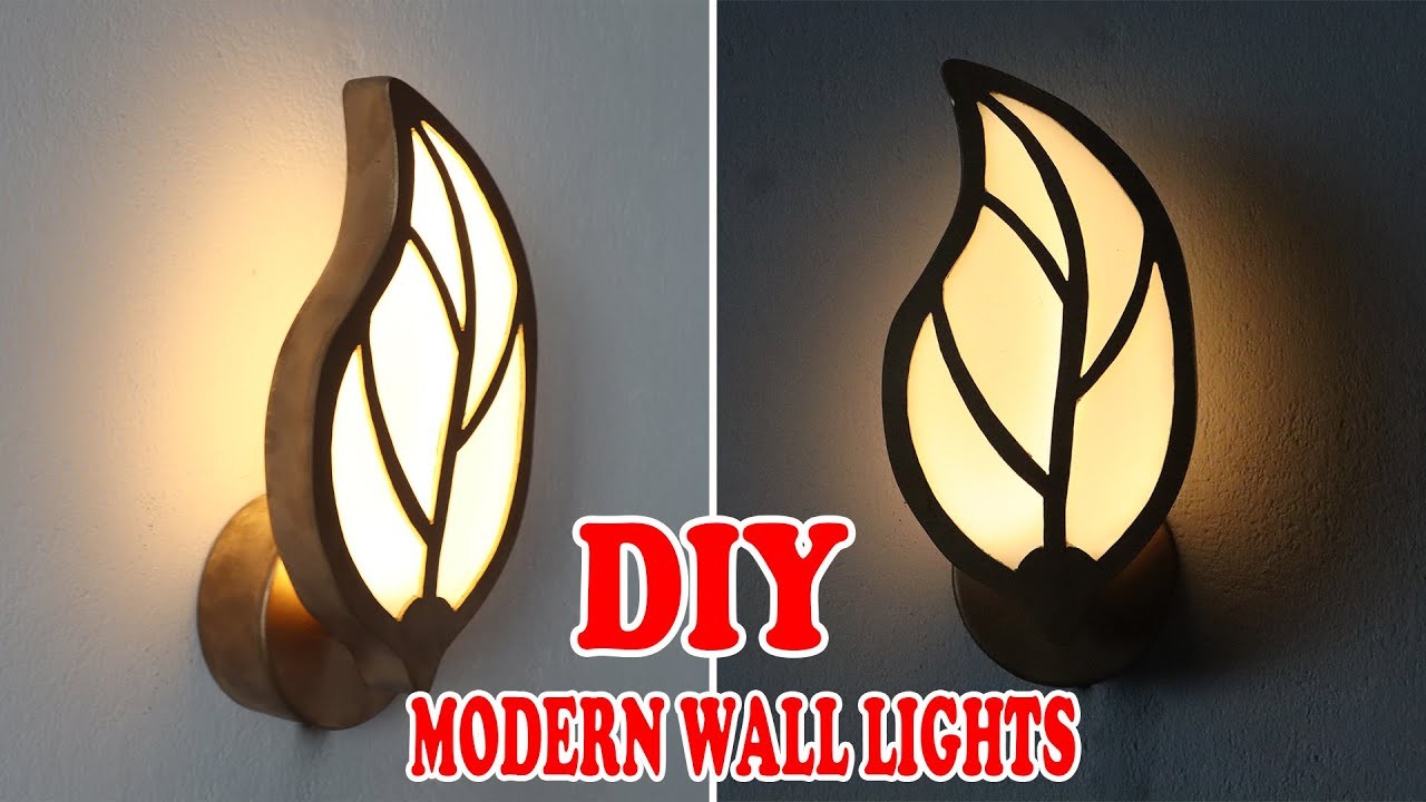 Modern Lighting Ideas from PVC Pipe | Make a Leaf-shaped Wall Lamp | Wall Decorative Idea