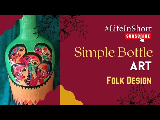 Simple Bottle Art | Bottle Art For Beginners | Easy Bottle Art Step By Step | DIY Bottle Art