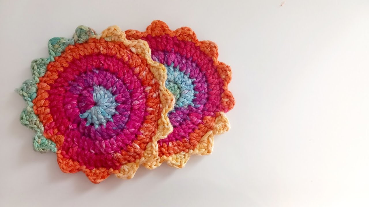 So Easy, Enjoyable and Useful!Easy Rainbow ????Crochet Coaster For Beginners. Quick Crochet Project DIY