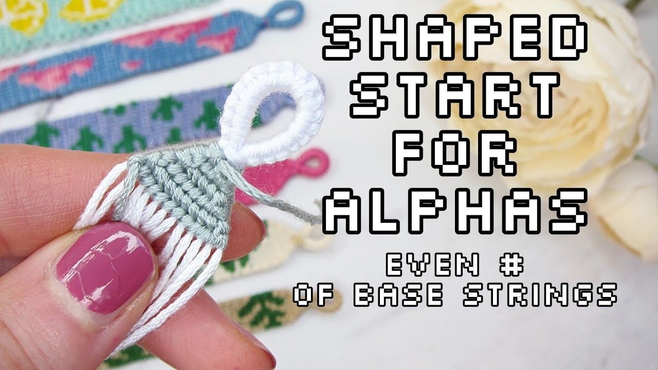 Triangle shaped start for alphas | even # of base strings | VLATKAKNOTS TUTORIALS