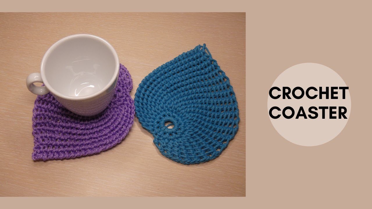 Amazing coaster in shape of leaf crochet.free tutorial